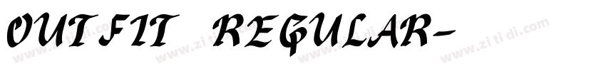 OUTFIT   REGULAR字体转换